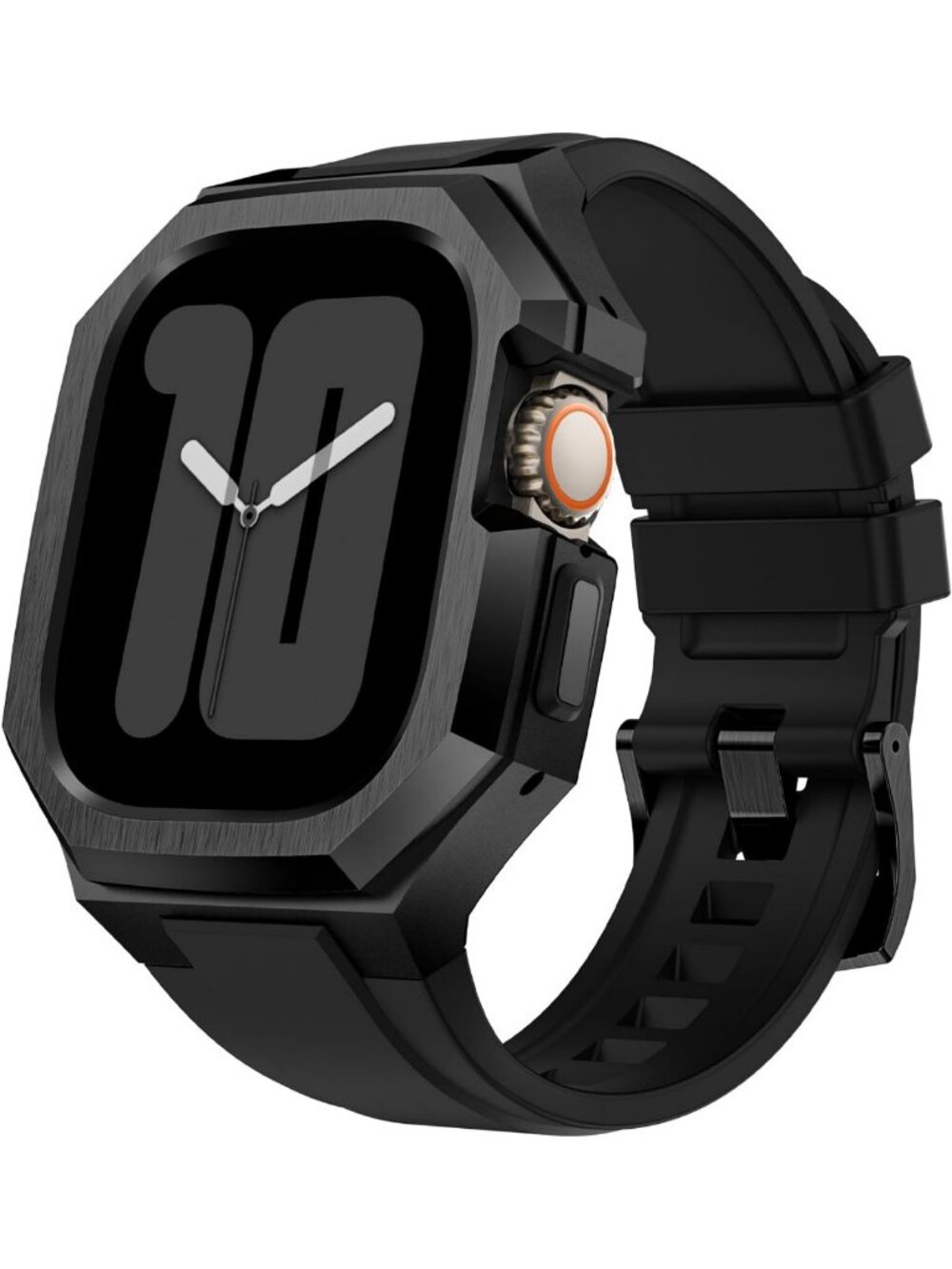 Stylish Metal Case & FKM Band for Apple Watch Ultra 49mm/44-46mm - Luxury